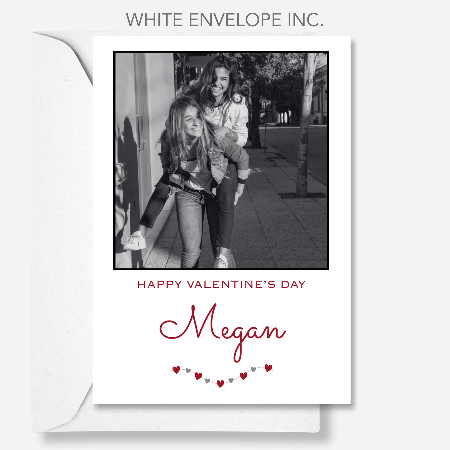 Valentine Photo Card In Black & White - PC30