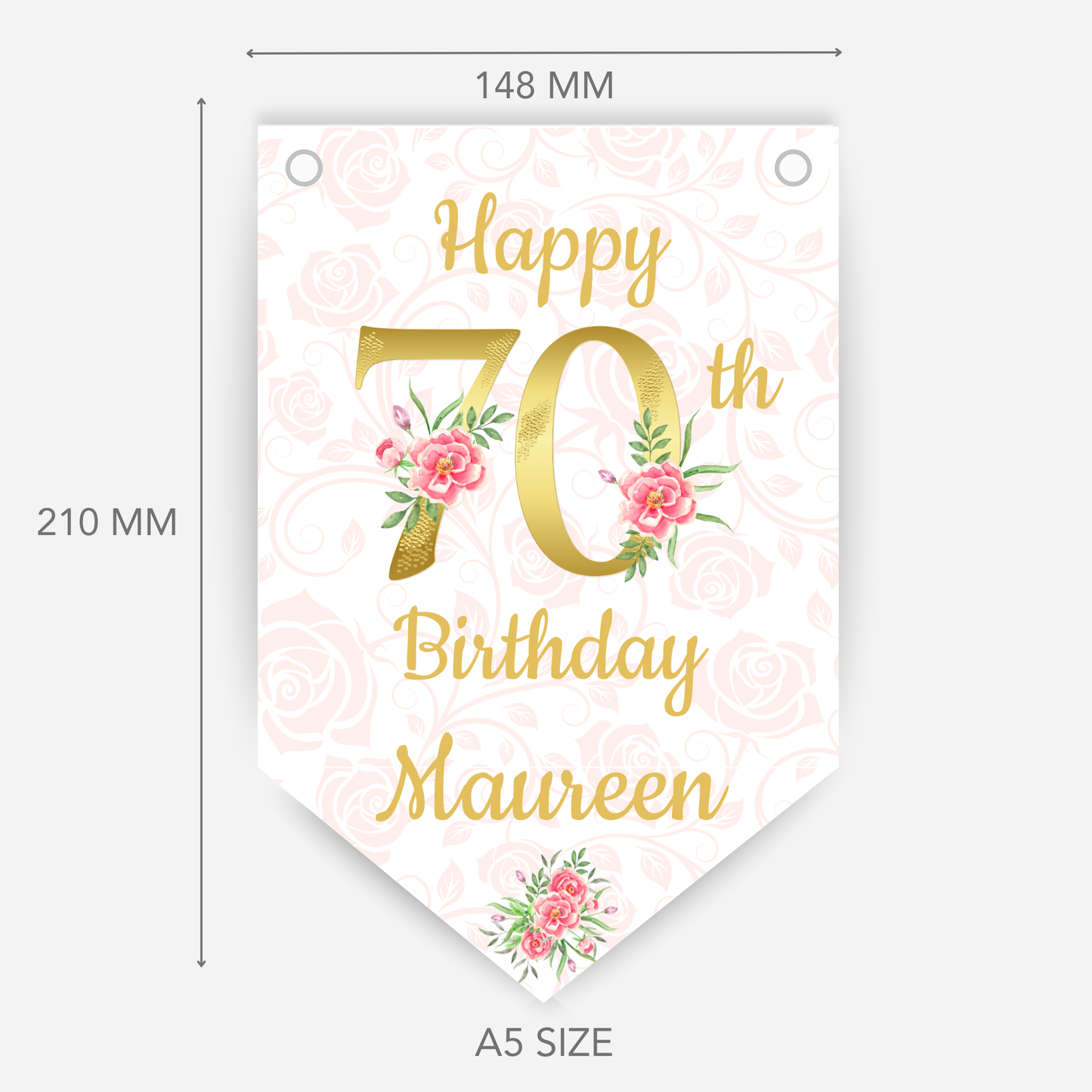 Elegant Floral Number Bunting - B177