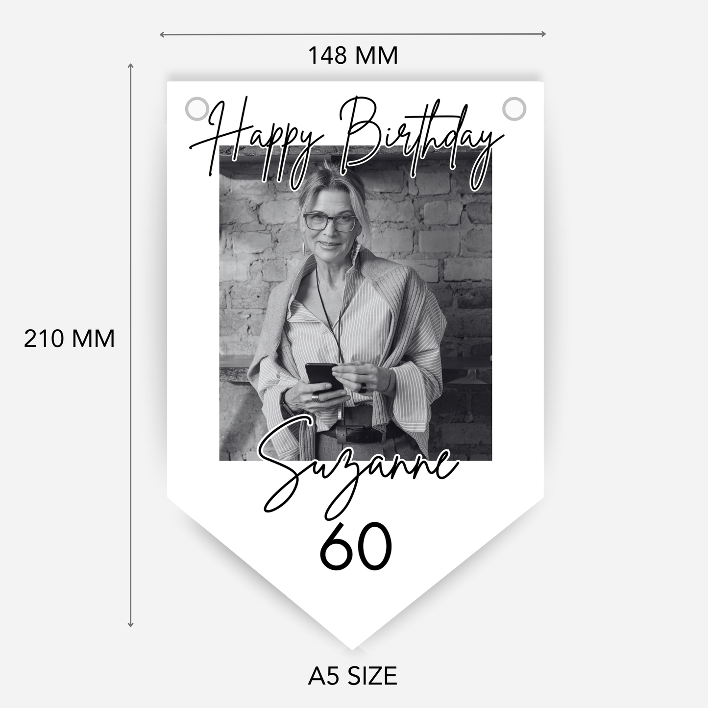 Black & White Birthday Photo Bunting - B267