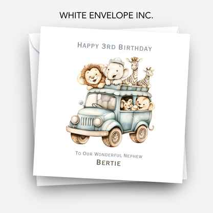 Cute Safari Birthday Card - C600