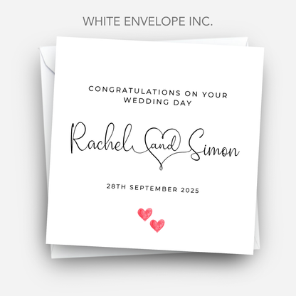 Intertwined Names Wedding Card - C117