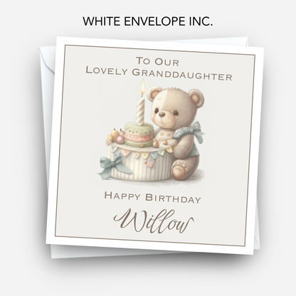 Cute Teddy Birthday Card - C525