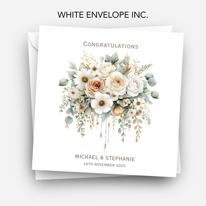 Lovely Floral Wedding Card - C689