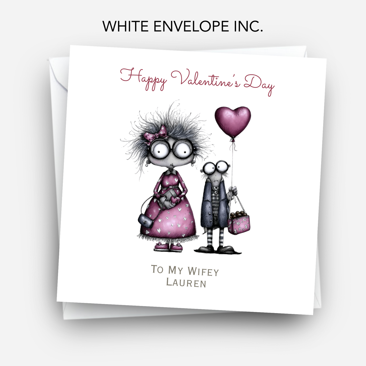 Valentine’s Day Quirky Couple Card  - C709