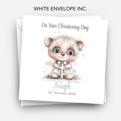 Christening or Baptism Teddy Card - C546