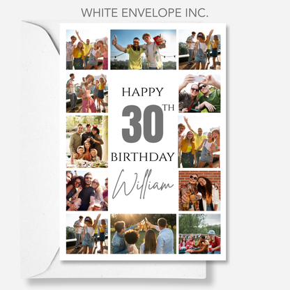 Photo Collage - 12 Photo Memories Card - PC01