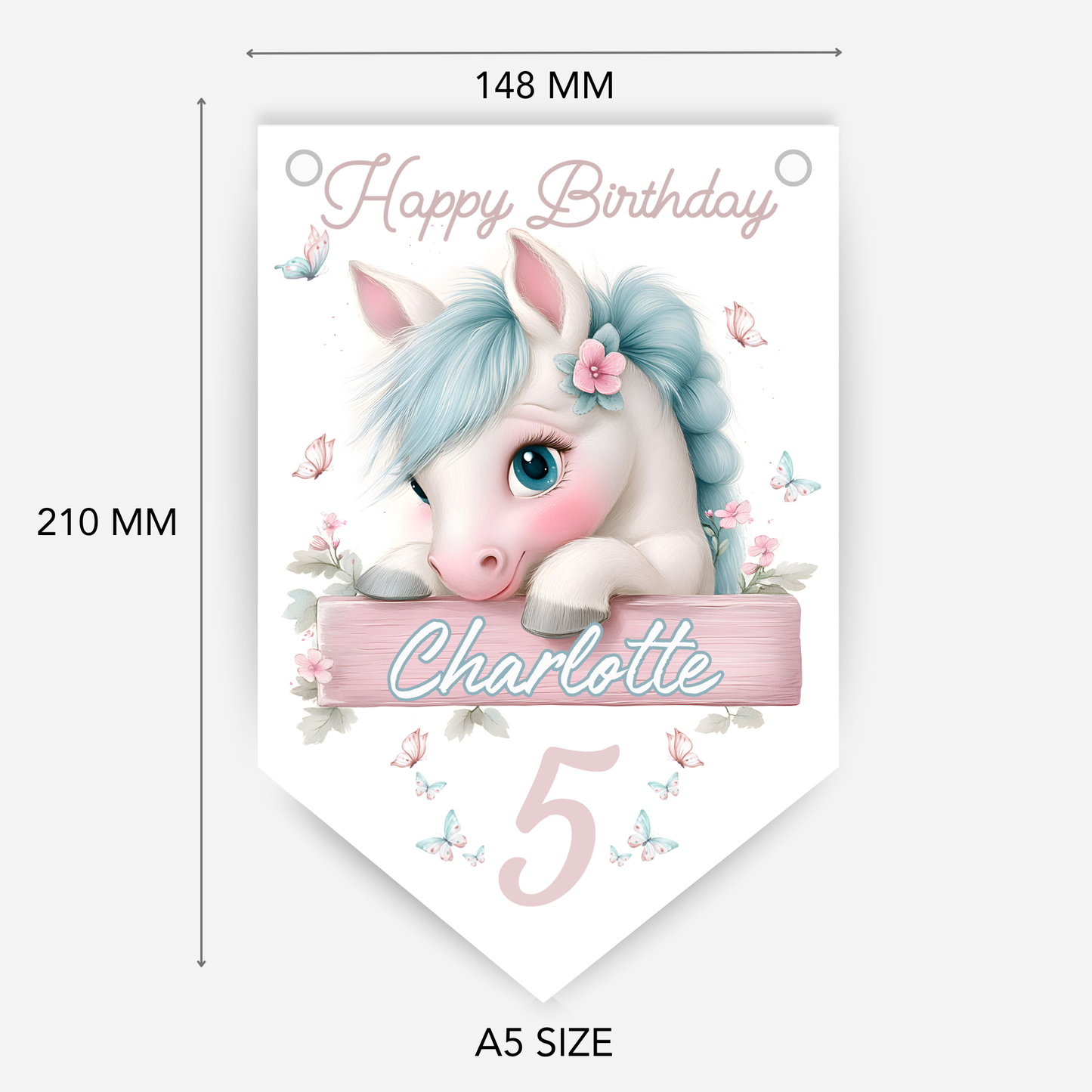 Cute Pastel Pony Bunting - B211