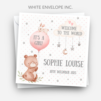 "Its A Girl" New Baby Card - C514