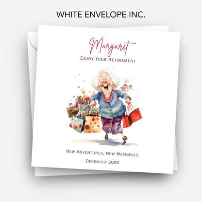 Fun Shopping Themed Retirement Card - C693
