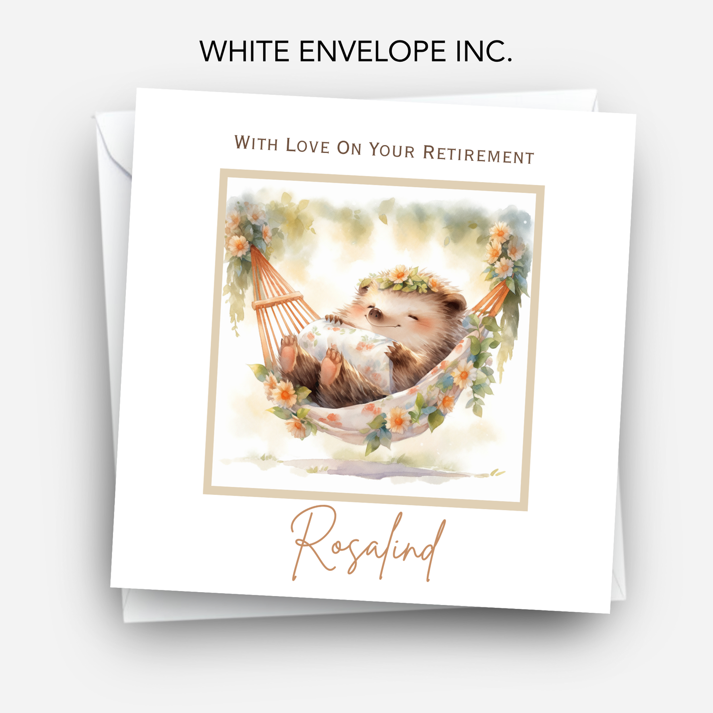 Cute Hedgehog Retirement Card - C659