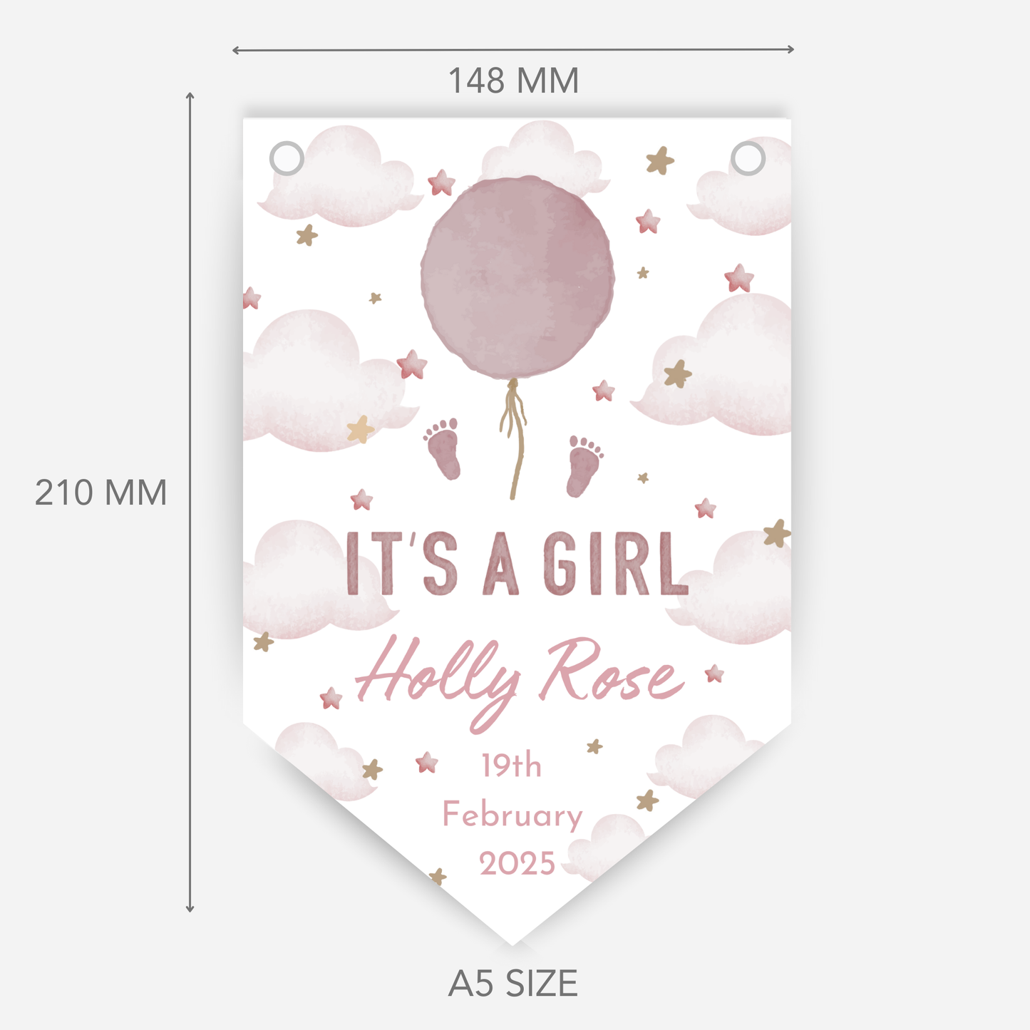 "Its A Girl" Newborn Baby Bunting - B118