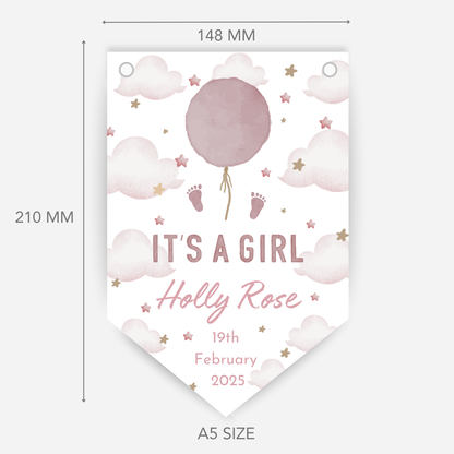 "Its A Girl" Newborn Baby Bunting - B118