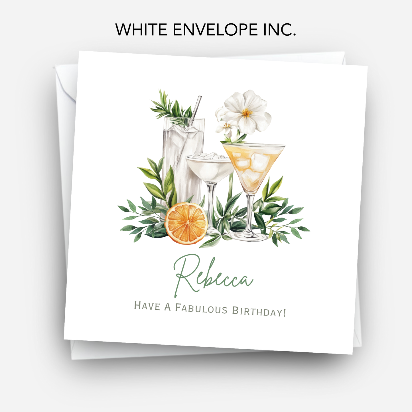 Cocktail Birthday Card - C625