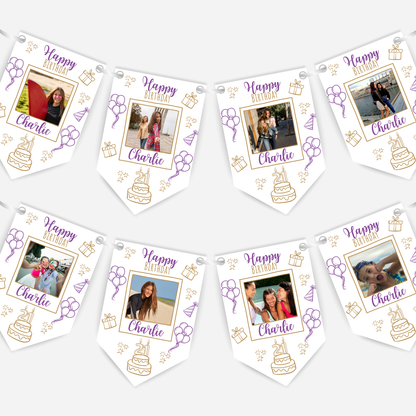 Doodle & Fun Birthday - Colour Photo's Bunting - B191