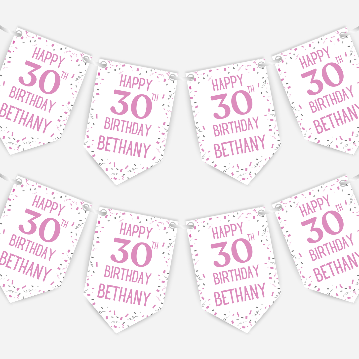 Party Style Any Age Birthday Bunting - B101