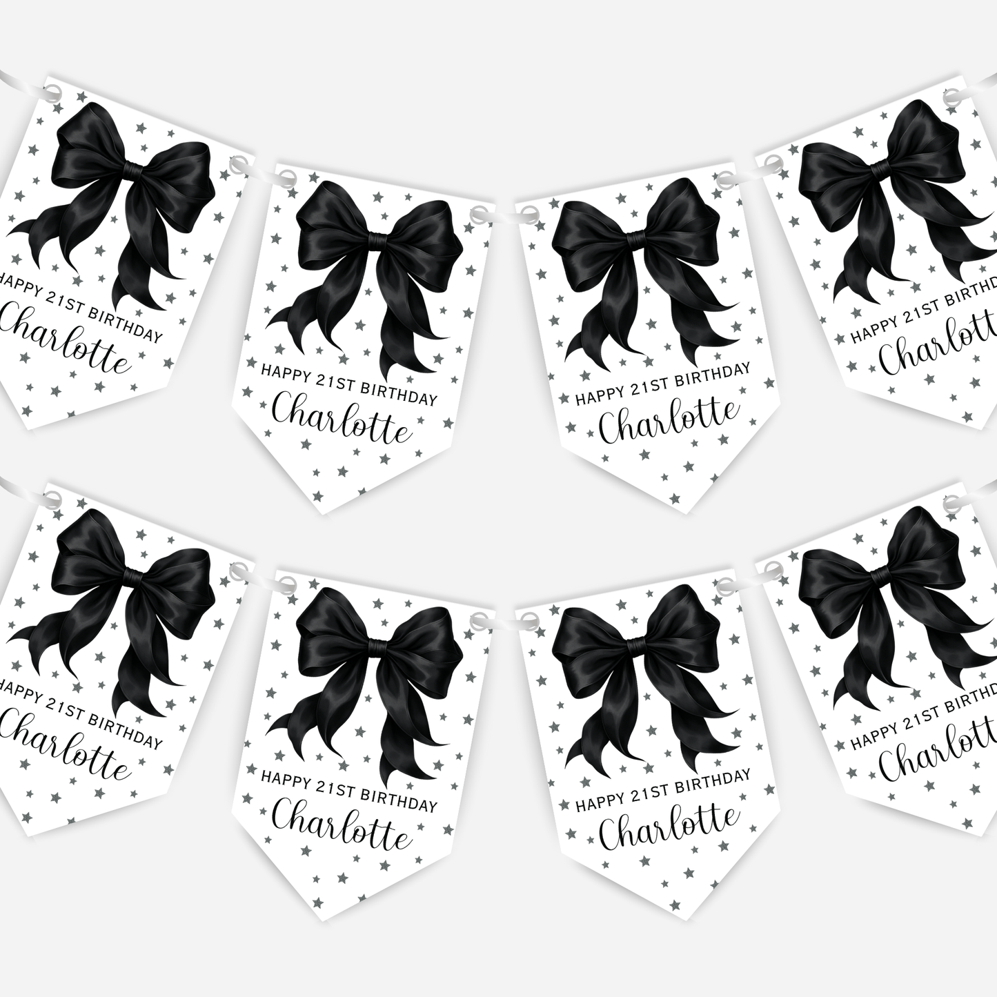 Elegant Black Bow Bunting - B223
