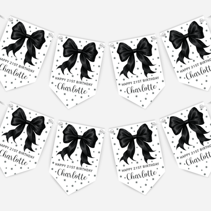 Elegant Black Bow Bunting - B223