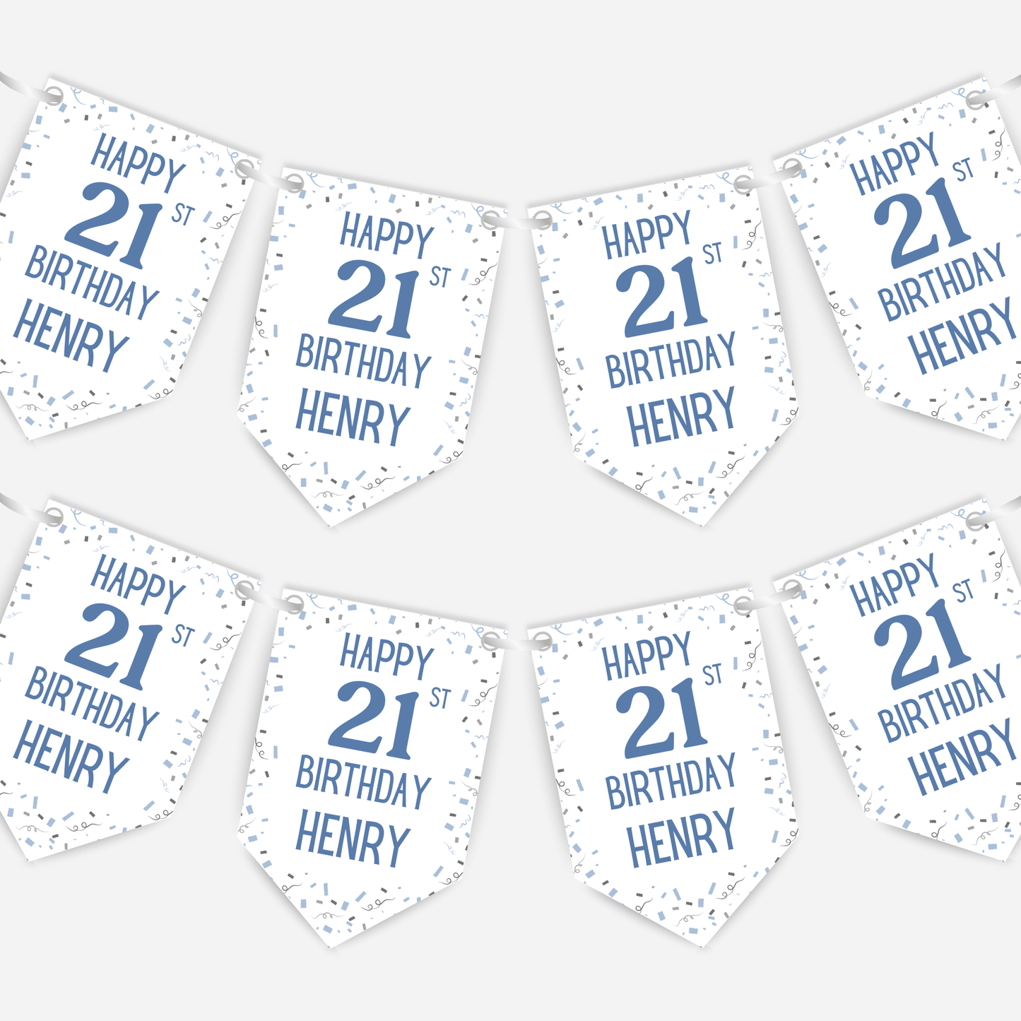 Party Style Any Age Birthday Bunting - B100