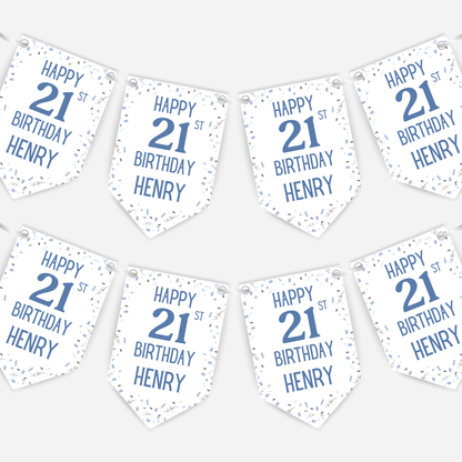 Party Style Any Age Birthday Bunting - B100