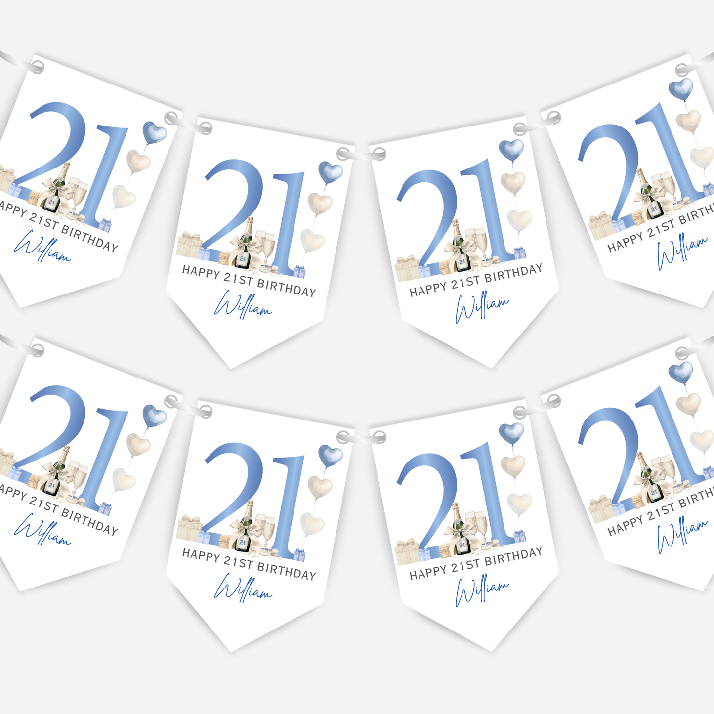 21st Or Any Age Birthday Bunting - B271