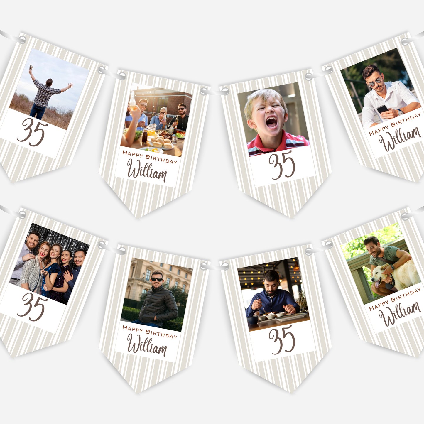 Striped Photo Bunting - B154