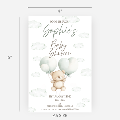 Teddy Baby Shower Invitation (Pack of 10 ) - P133