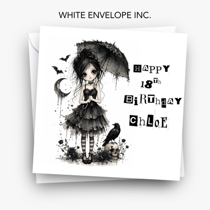 Alternative Gothic Style Birthday Card For Any Age - C866