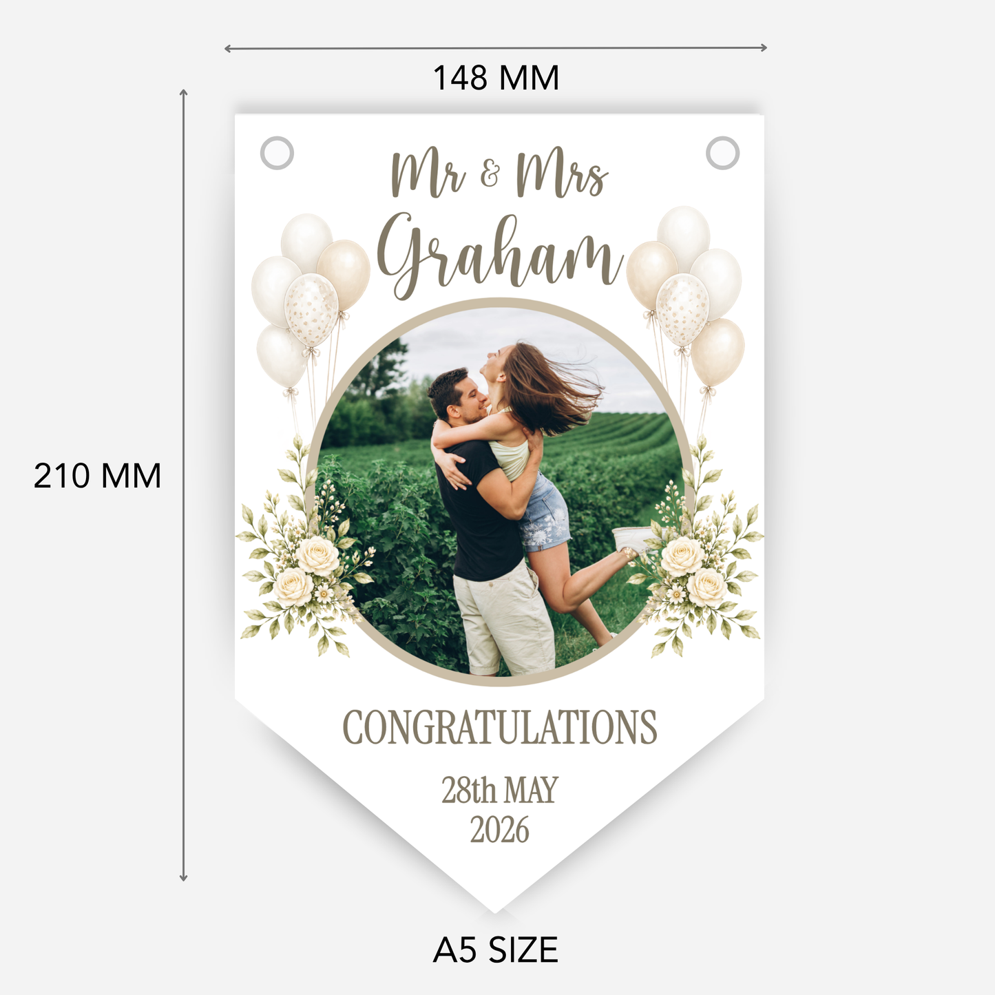 "Congratulations" Wedding or Engagement Photo Bunting - B309