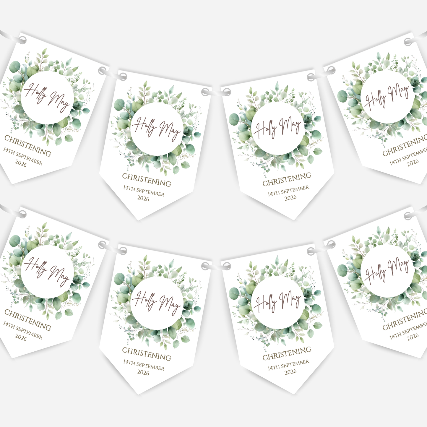 Christening or Baptism Elegant Bunting - B122