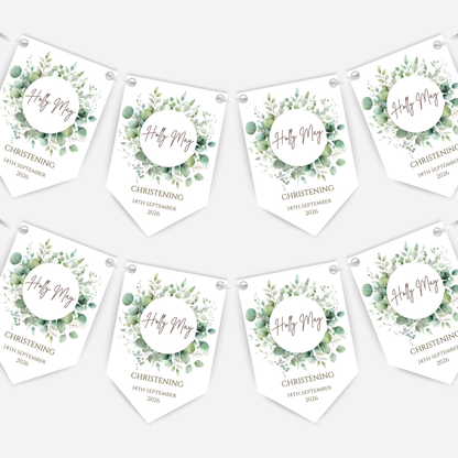 Christening or Baptism Elegant Bunting - B122