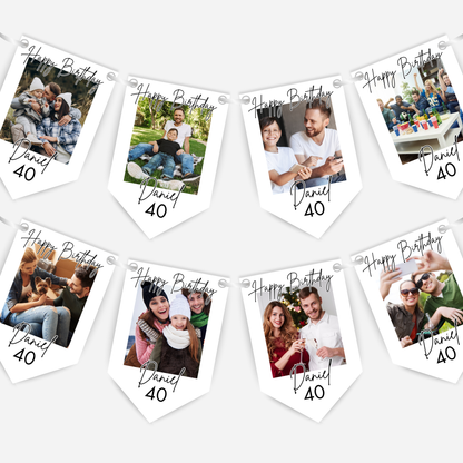 Personalised Photo Birthday Bunting - B266