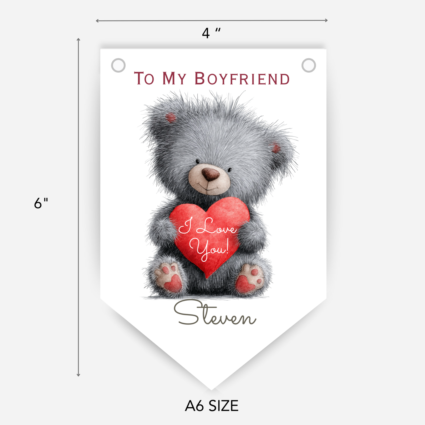 Valentine's Day Cute Teddy Bunting - S193V