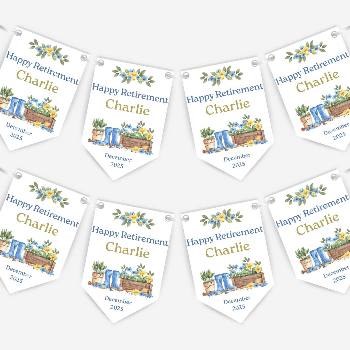 Retirement or any occasion bunting - B245