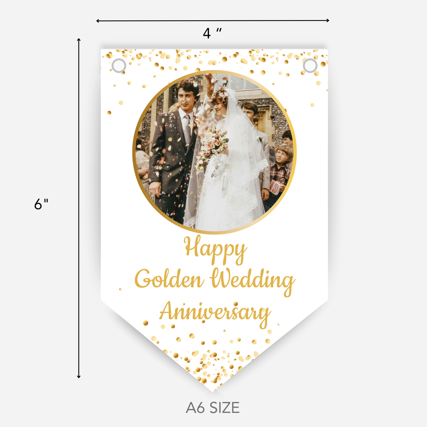 Golden Wedding Anniversary Photo Smaller Bunting - S156