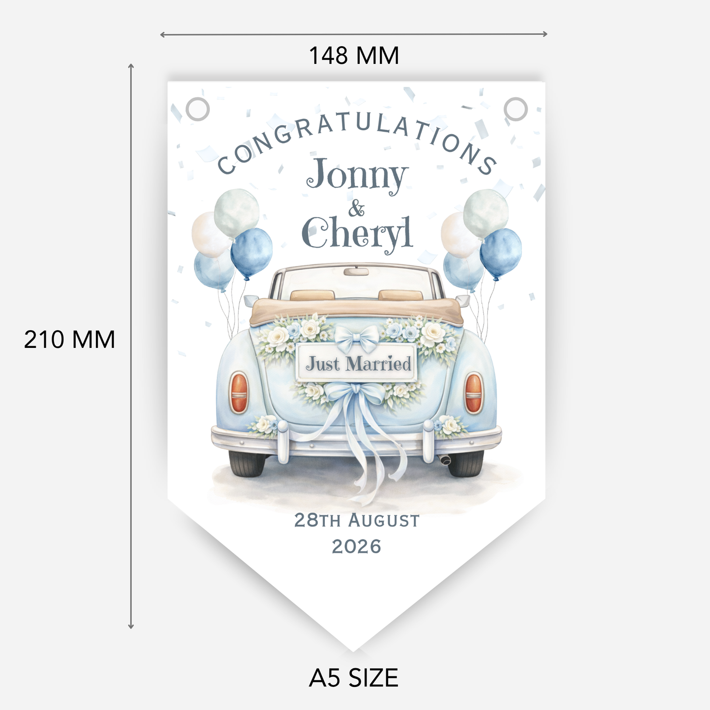 Wedding Car Bunting - B306