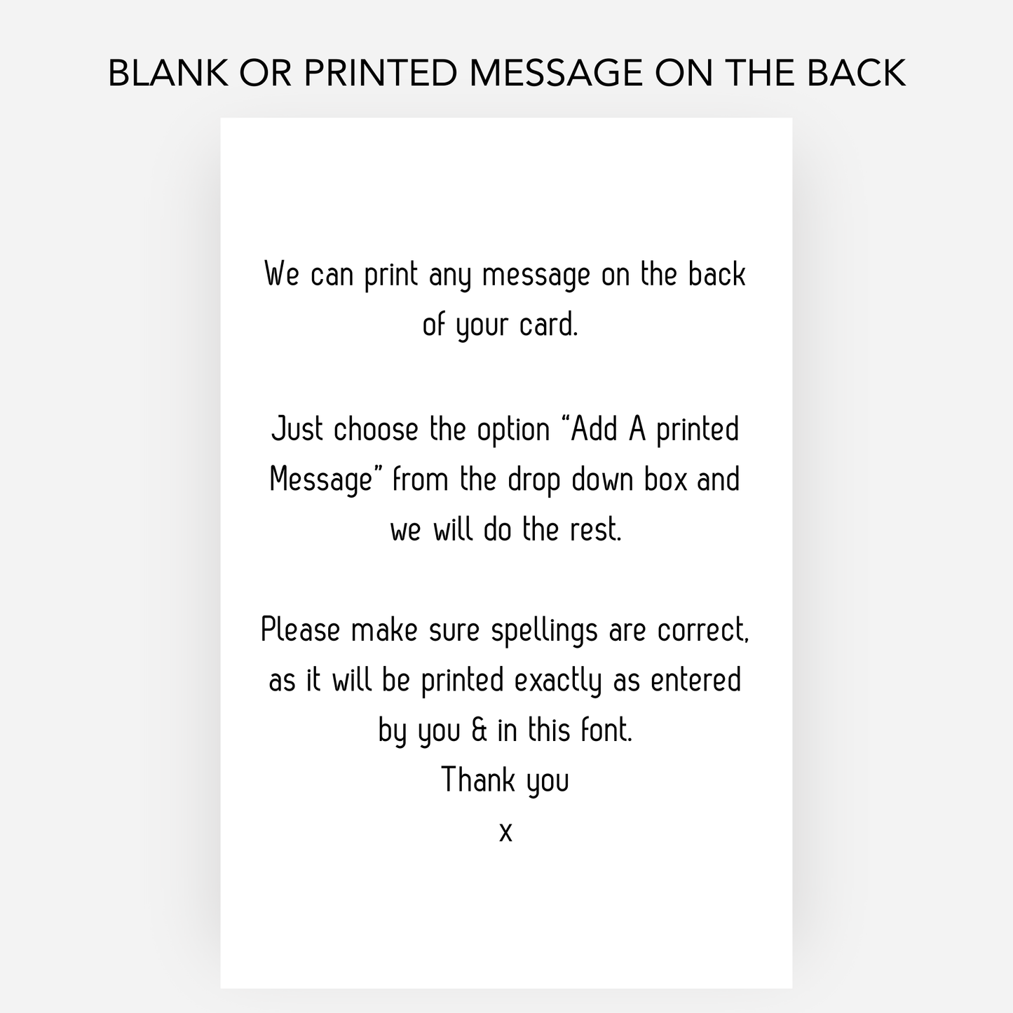 Wedding Thank You Cards (Pack of 10) - T02