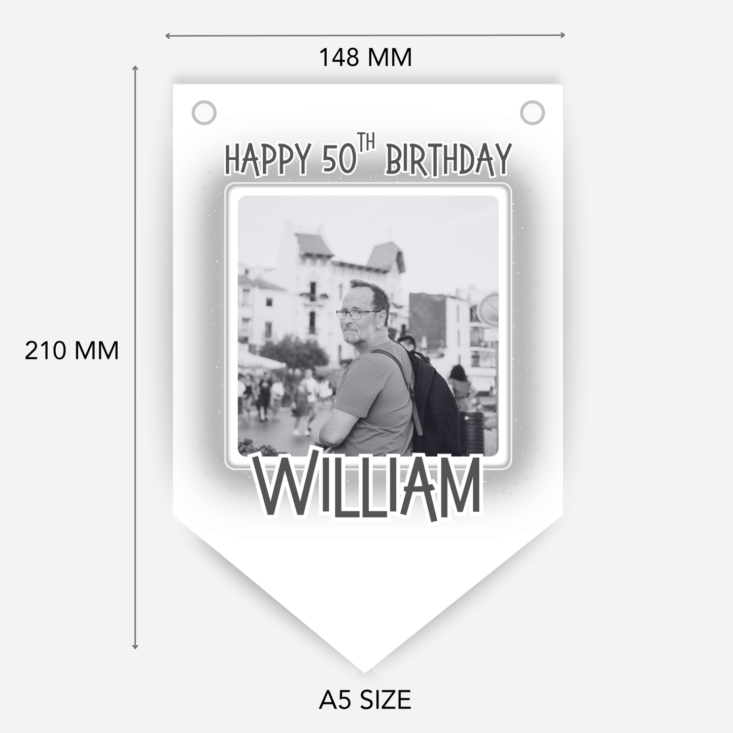 Black & White Birthday Photo Bunting - B304