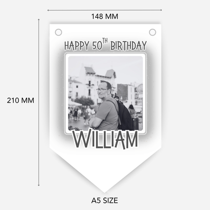 Black & White Birthday Photo Bunting - B304