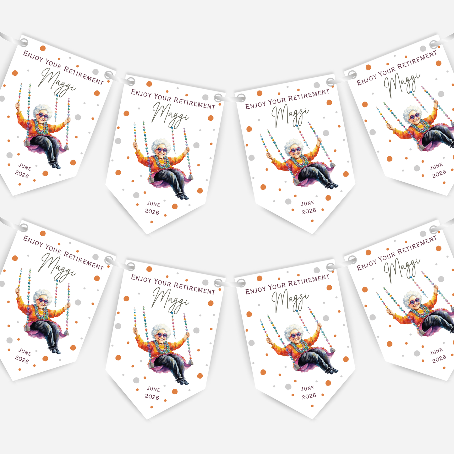 Fun Retirement or any occasion bunting  - B259