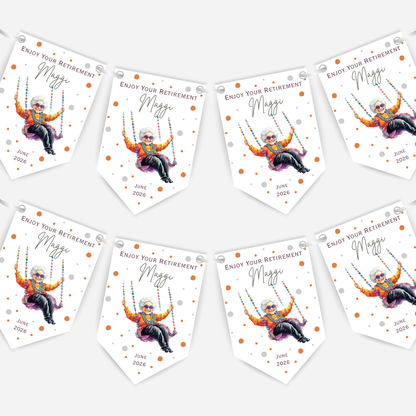 Fun Retirement or any occasion bunting  - B259