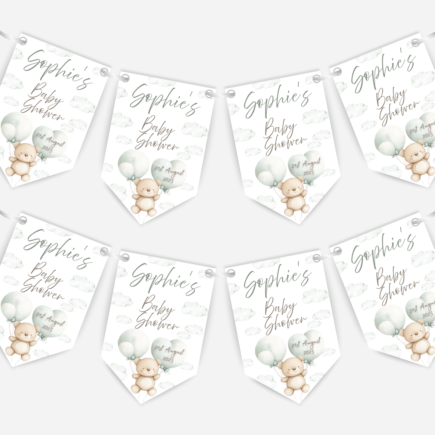 Teddy Bear Baby Shower Bunting - B133