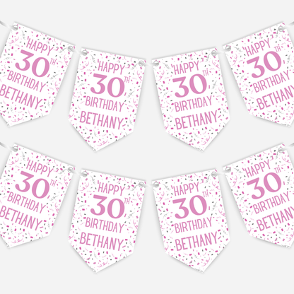 Party Style Any Age Birthday Bunting - B101