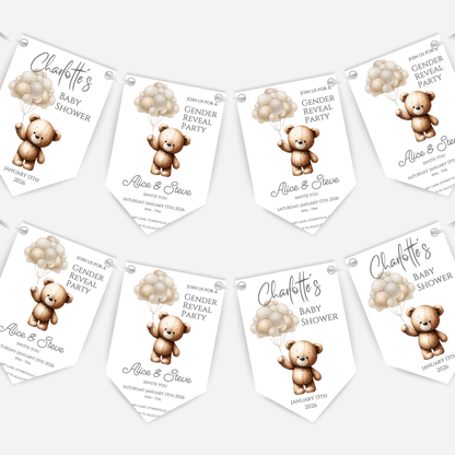 Teddy Bear Baby Shower Bunting - B147