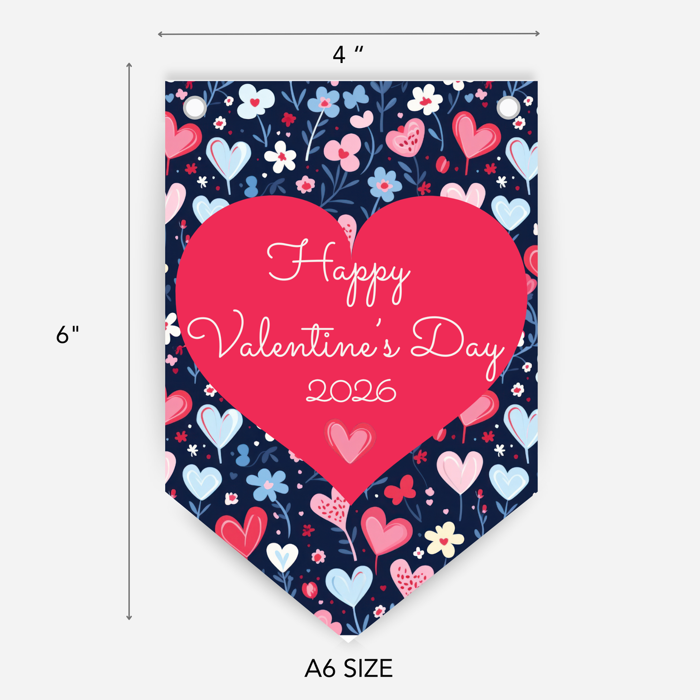 Floral Valentine's Day Bunting - S185V