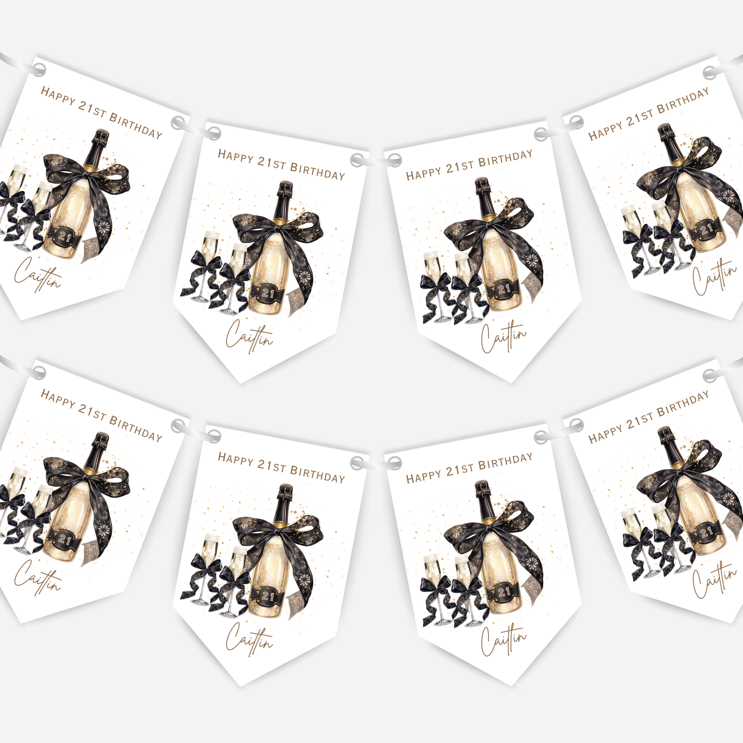 Bottle of Fizz Party Bunting - B262