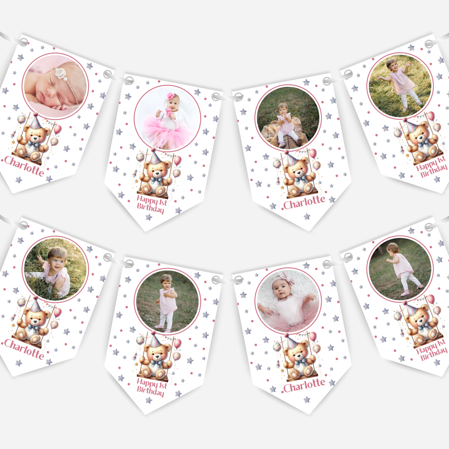 Personalised Any Age Photo Bunting - B192
