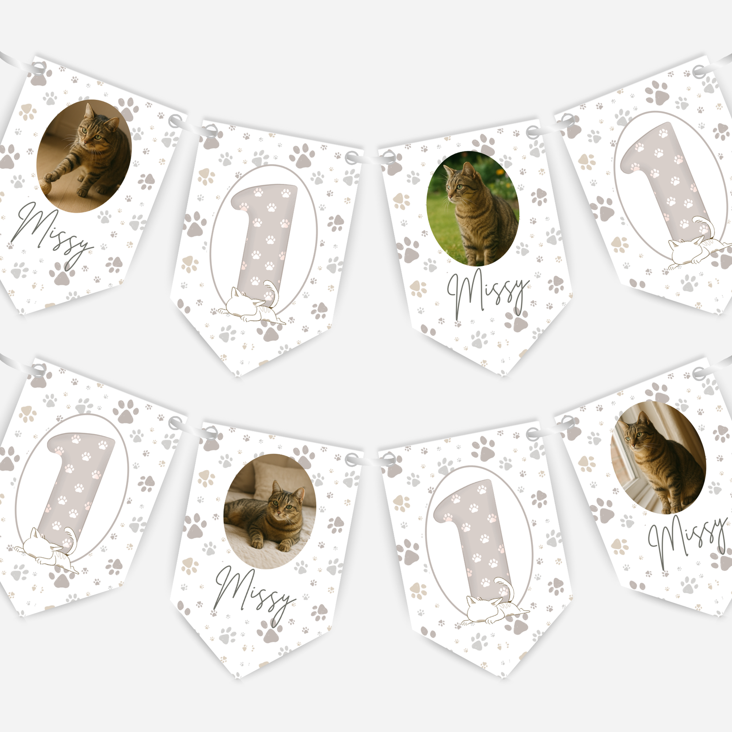 Cat Birthday Smaller Bunting - S172