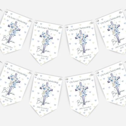 Christening or Baptism Cross Bunting - B161