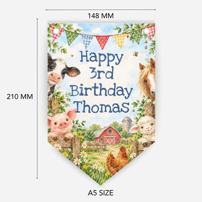 Farming Birthday Party Bunting - B331