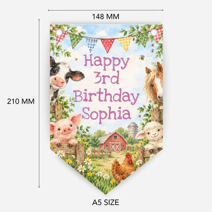 Farming Birthday Party Bunting - B331